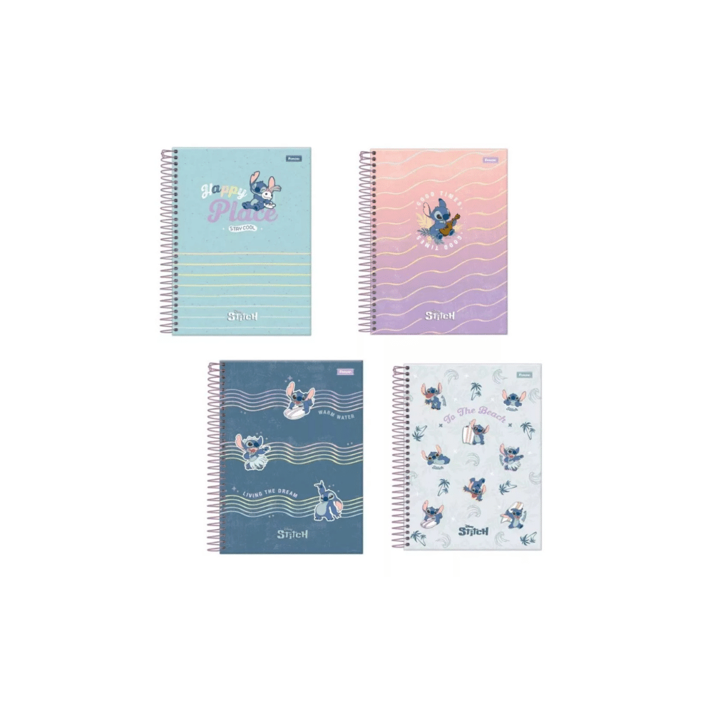 Caderno College Capa Dura Stitch 1 MATÉRIA 80 FOLHAS FORONI FOLHA DECORADA ADESIVOS Caderno College Capa Dura Stitch / 1 MATÉRIA / 80 FOLHAS / FORONI / FOLHA DECORADA / ADESIVOS - Imagem 1