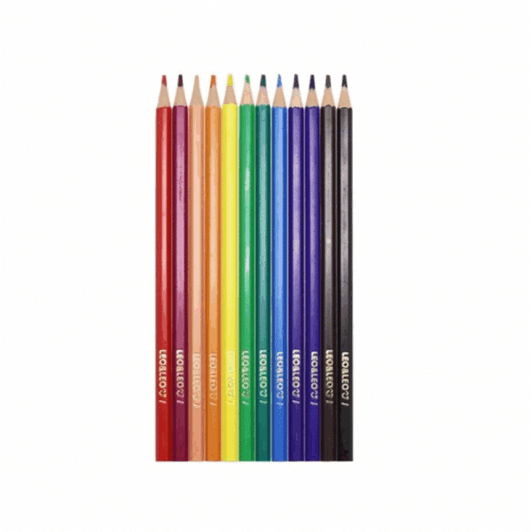 LAPIS DE COR LEO&LEO / 12 CORES / LEONORA / MATERIAL ESCOLAR