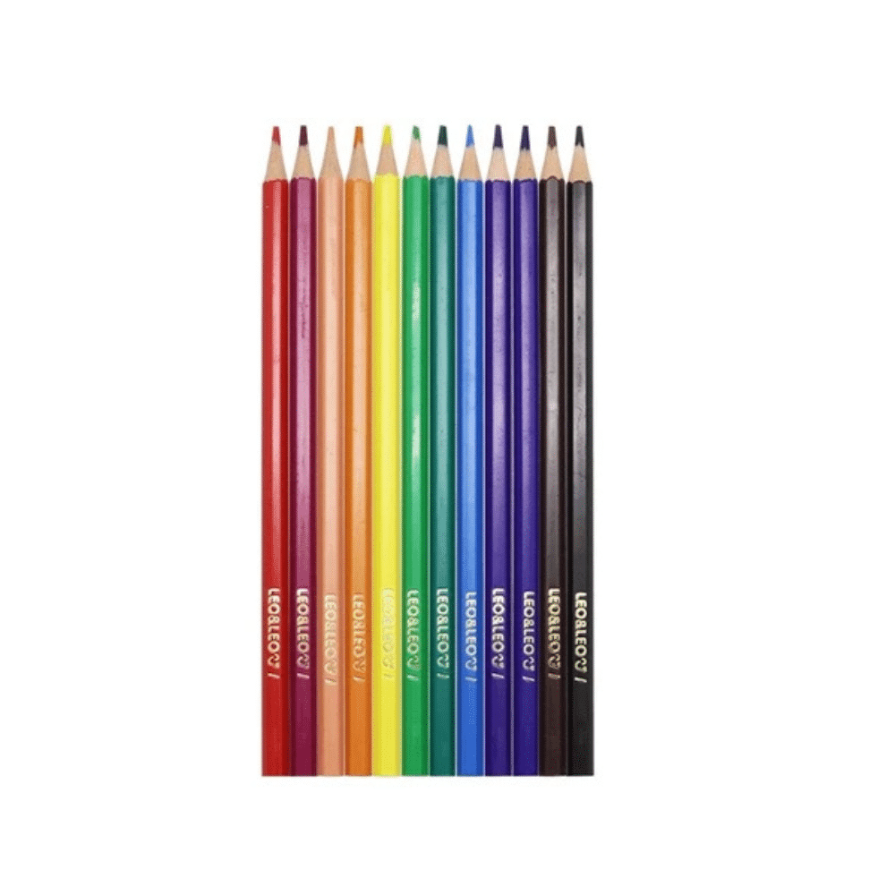 Design sem nome LAPIS DE COR LEO&LEO / 12 CORES / LEONORA / MATERIAL ESCOLAR - Imagem 1