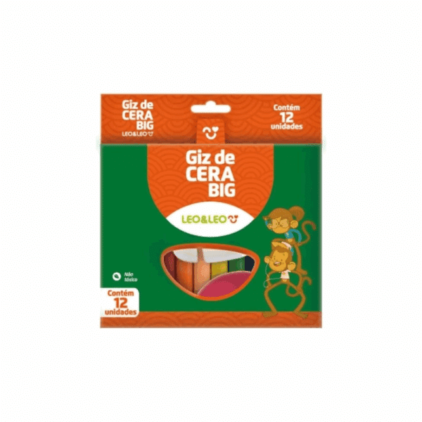 GIZ DE CERA BIG 12 CORES / LEO&LEO / MATERIAL ESCOLAR