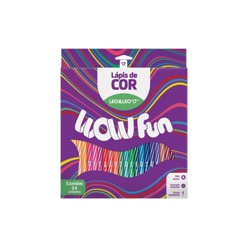 LÁPIS DE COR LEO&LEO 24 CORES WOW LÁPIS DE COR LEO&LEO 24 CORES WOW / MATERIAL ESCOLAR - Imagem 1