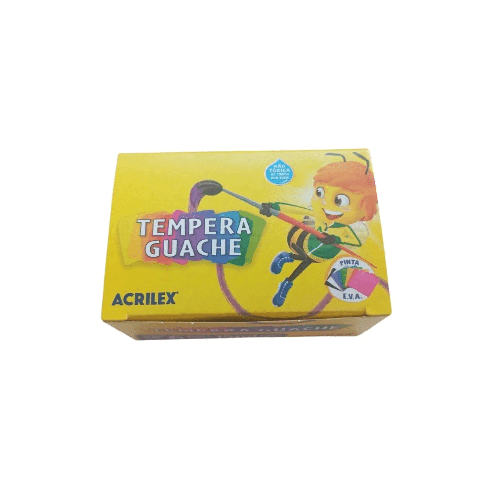 Tinta Para Criança Desenhar Pintar Colorir Tempera Guache Infantil Acrilex Tinta Para Criança Desenhar Pintar Colorir Tempera Guache Infantil Acrilex - Imagem 1