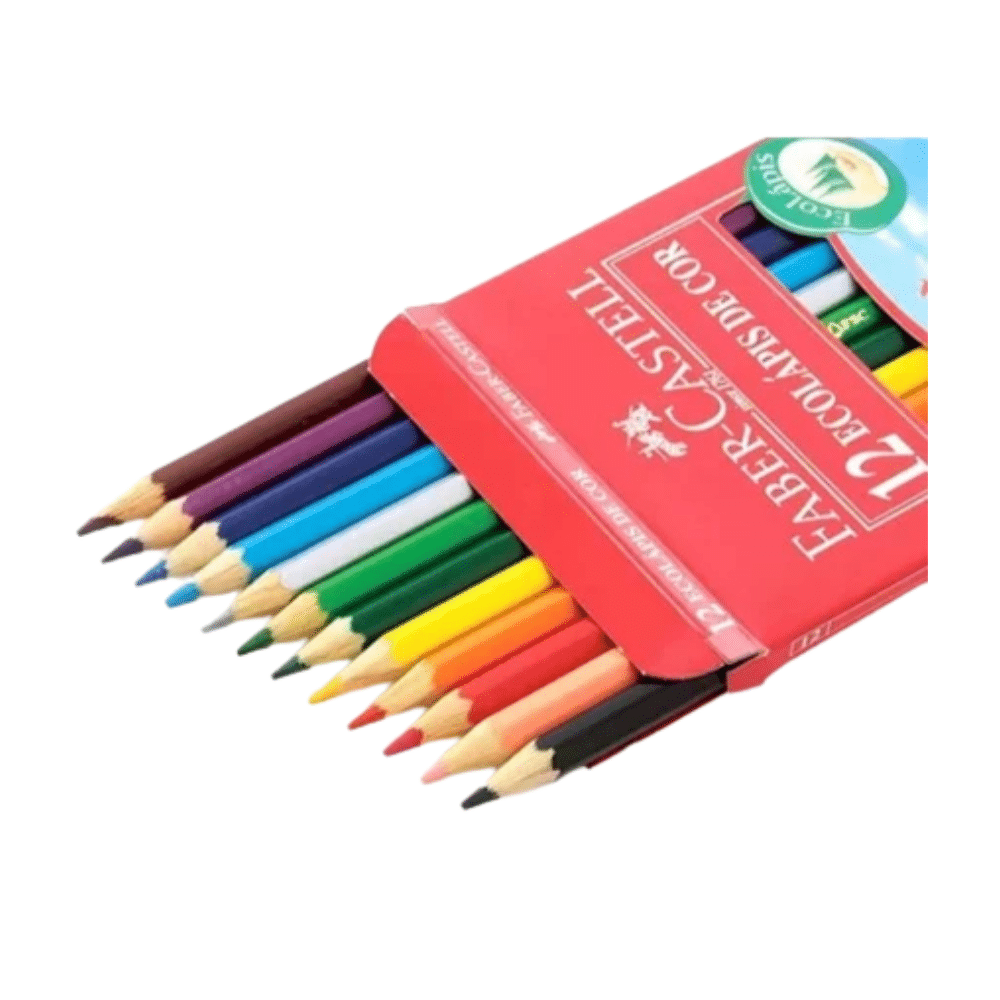 lapis12cores LÁPIS DE COR FABER CASTELL ECO LÁPIS SEXTAVADO / 12 CORES / MATERIAL ESCOLAR - Imagem 1
