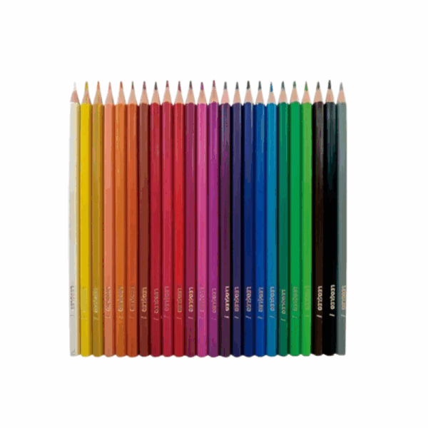 LAPIS DE COR LEO&LEO / 24 CORES / SEXTAVADO / MATERIAL ESCOLAR