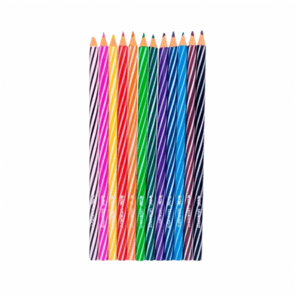 LÁPIS DE COR WOW / 12 CORES / LEO&LEO / MATERIAL ESCOLAR
