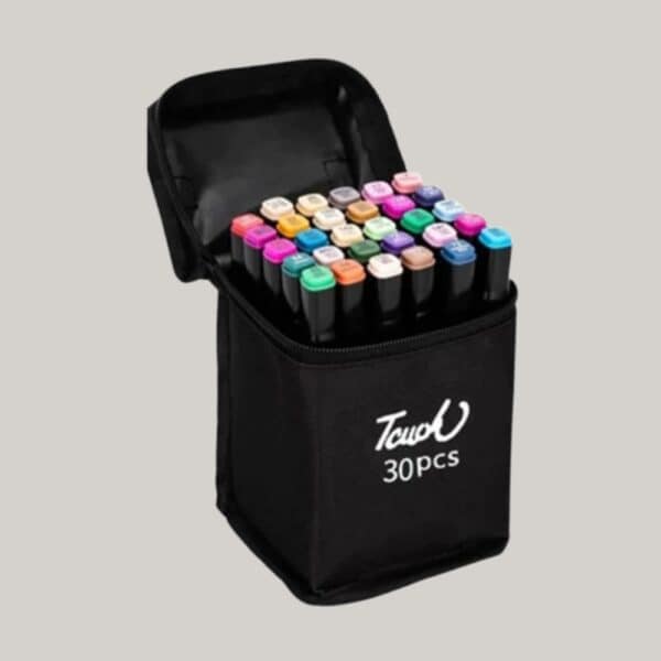 MARCADOR A BASE DE ALCOOL / 2 PONTAS 30 CORES - TOUCH