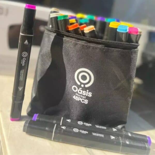 CANETAS MARCADORA 48 CORES OASIS / PONTA DUPLA