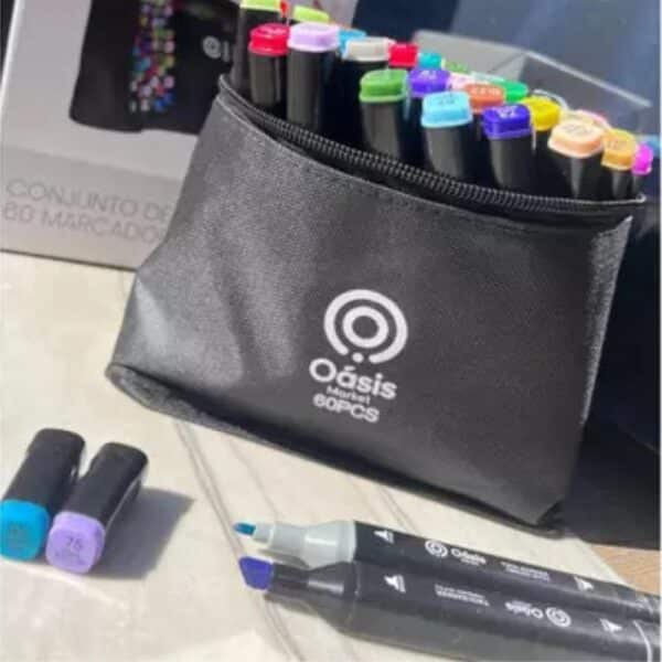 KIT CANETAS TOUCH 60 CORES OASIS / PONTA DUPLA