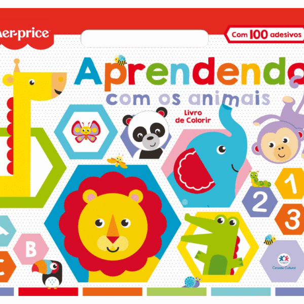 LIVRO MEGABLOCO COM 100 ADESIVOS | APRENDENDO COM OS ANIMAIS - FISCHER-PRICE