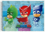 Caderno de Desenho Infantil PJMASKS Espiral | Capa Dura | 60 Folhas Brancas - Imagem 3