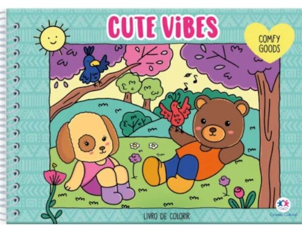 Livro Comfy & cozy books Cute Vibes - Livro de Colorir / CIRANDA CULTURAL