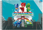 Caderno de Desenho Infantil PJMASKS Espiral | Capa Dura | 60 Folhas Brancas - Imagem 4