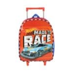 Mochila de Rodinhas Infantil Hot Wheels | Masculino | Modelo Escolar Pequeno - Imagem 2