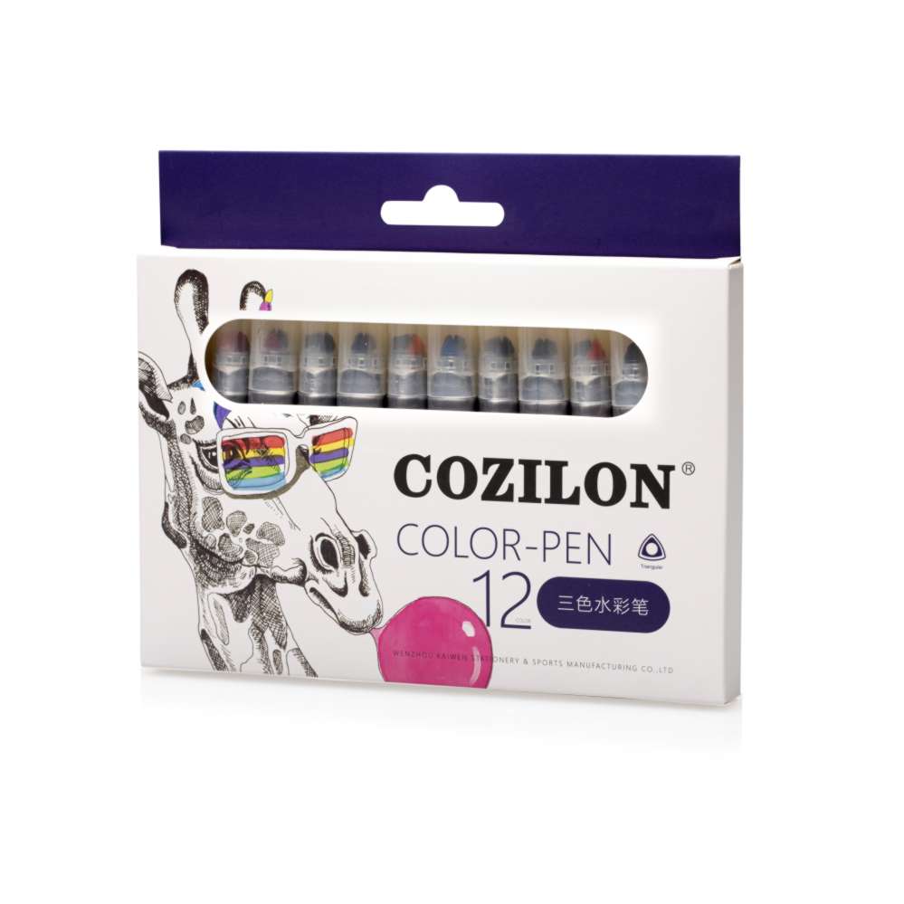 626569 Canetas Criativas Tri-Color Cozilon – 12 Unidades - Imagem 1