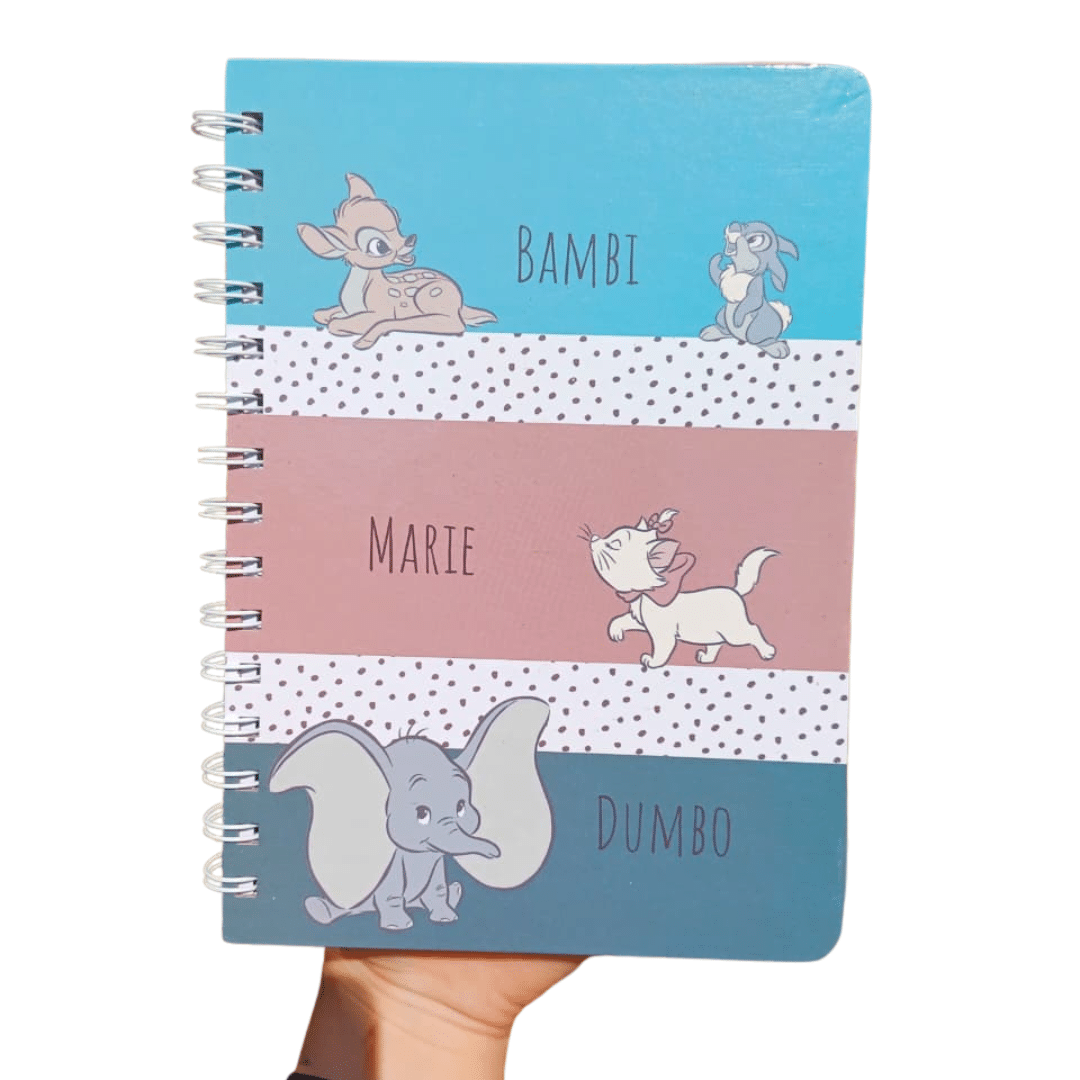 Cópia de Sem nome (20) Caderno com Estampa dos personagens da Disney | Capa Dura + Espiral | Ideal para Anotações - Imagem 1