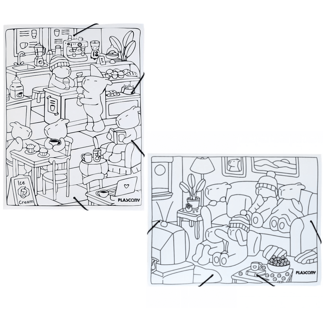 Cópia de Sem nome Pasta Elástica A3/A4 para Colorir – Estilo Capivara - Imagem 1