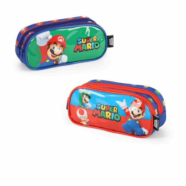 ESTOJO ESCOLAR DUPLO SUPER MARIO | LUXCEL ORIGINAL | NINTENDO