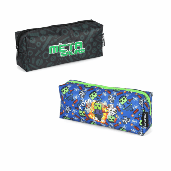 Estojo Escolar Up4You Metasaurs ou Robô Azul | LUXCEL | Material Escolar