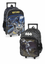 Mochila de Rodinhas Batman Oficial | Escolar Infantil Masculina com 2 Rodas | LUXCEL | DC COMICS