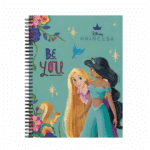 Caderno Universitário Disney Princesas Jasmine e Rapunzel | 1 Matéria 80 Folhas | Culturama