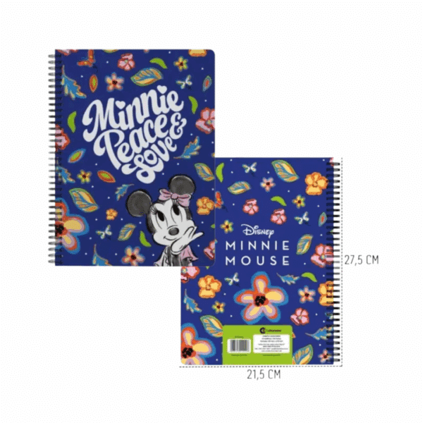 CADERNO ESPIRAL DA MINNIE | CAPA DURA | 10 MATÉRIAS | CULTURAMA