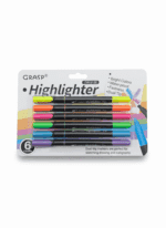 CONJUNTO DE 6 MARCADORES | GRASP HIGHLIGHTER | CORES FLUORESCENTES | PONTA DUPLA