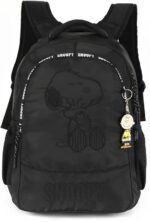 MOCHILA ESCOLAR SNOOPY PEANUTS | PRETA | COM CHAVEIRO - XERYUS - Imagem 2