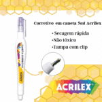 CANETA CORRETIVA ESCOLAR | 5ML - ACRILEX