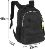 MOCHILA ESCOLAR SNOOPY PEANUTS | PRETA | COM CHAVEIRO - XERYUS - Imagem 3
