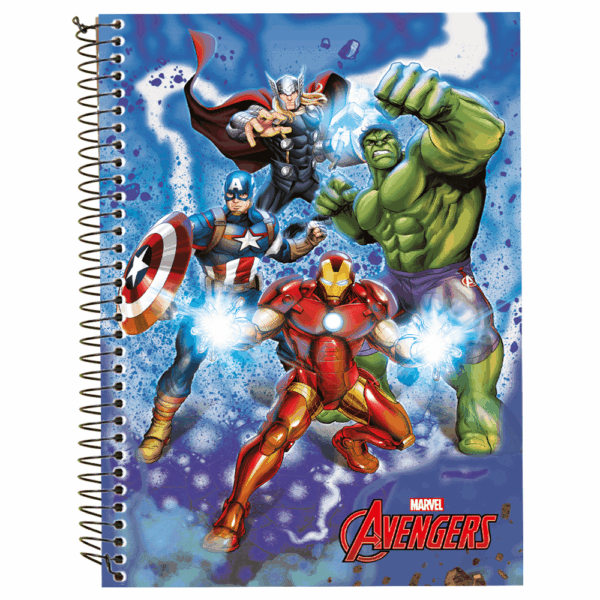 CADERNO UNIVERSITÁRIO AVENGERS | 1 MATÉRIA | 80FLS | CAPA DURA - CULTURAMA