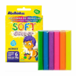 MASSINHA DE MODELAR SOFT GLITTER | 6 CORES - ACRILEX - Imagem 2