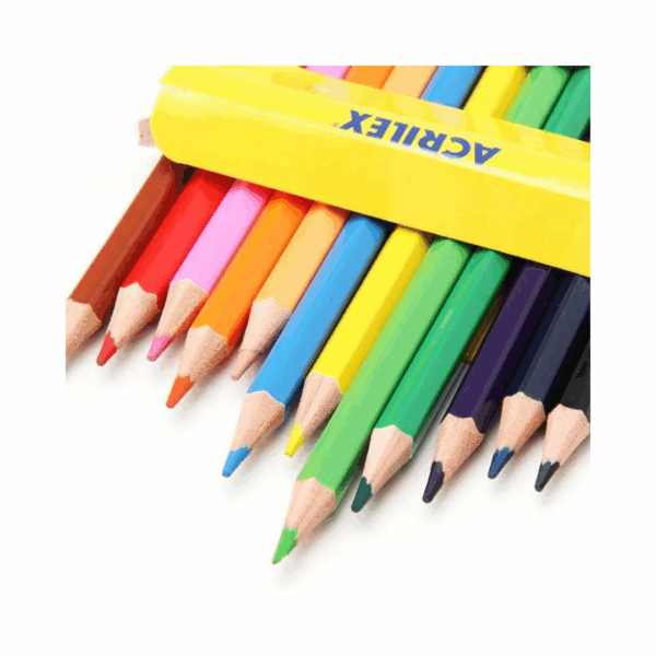 LÁPIS DE COR ESCOLAR ACRILEX - 12 OU 24 CORES