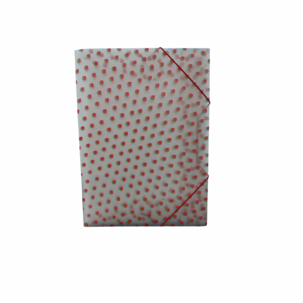 PASTA COM ELASTICO PIXEL MORANGO - PLASCONY