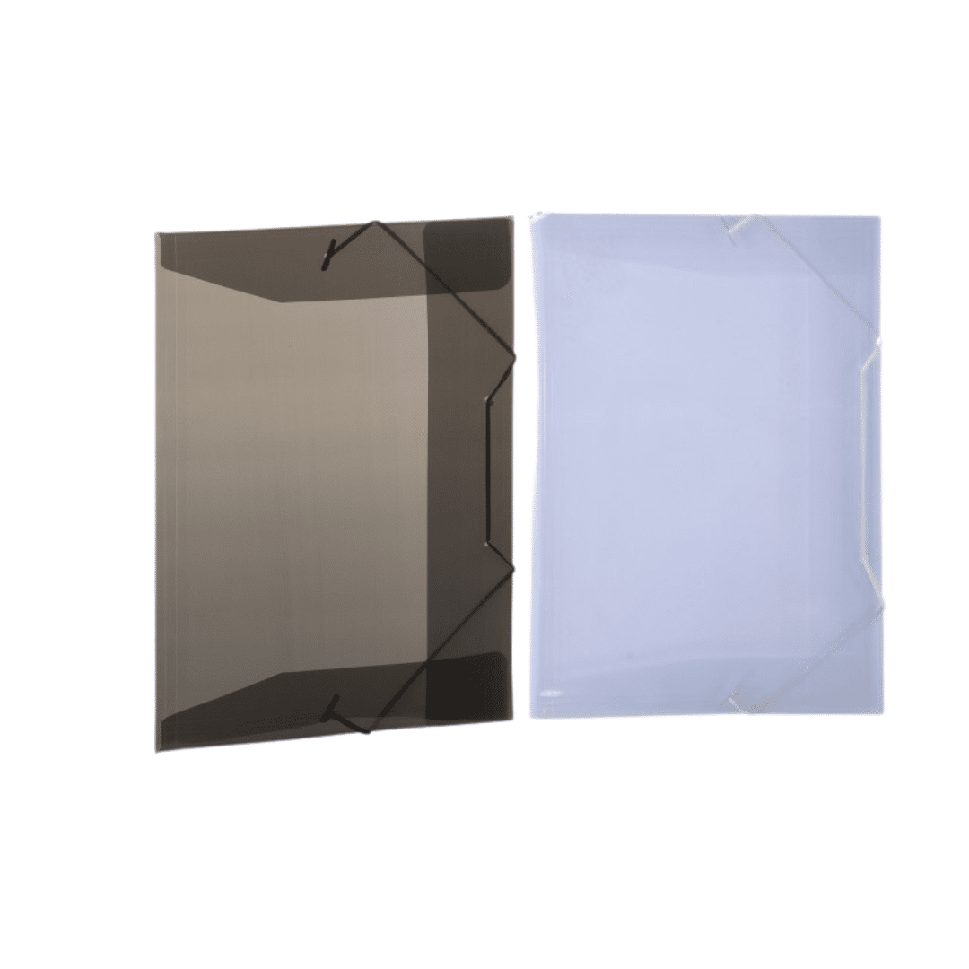 Cópia de Sem nome (22) PASTA COM ELASTICO OFICIO PLASCONY - TRANSPARENTE/FUME - Imagem 1