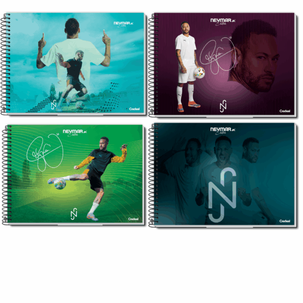 CADERNO DE DESENHO NEYMAR JR | 80FLS | CAPA DURA - CREDEAL