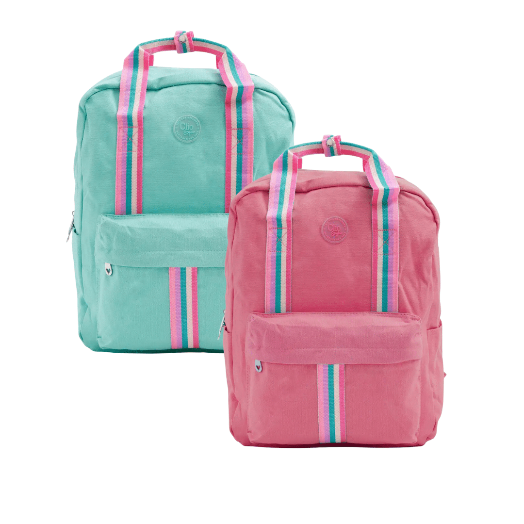 Cópia de Sem nome (67) KIT Mochila Feminina Listras + Estojo duplo | Clio Girls - Imagem 1