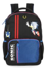 Mochila Juvenil Escolar Sonic the Hedgehog | DE COSTAS | PRETA E AZUL - Luxcel - Imagem 2