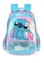MOCHILA INFANTIL HOLOGRÁFICA STITCH PELÚCIA | ROSA E AZUL - LUXCEL - Imagem 2