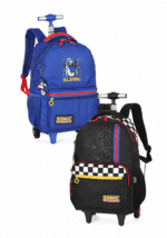 MOCHILA DE RODINHAS SONIC | PRETA - AZUL | LUXCEL