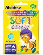 MASSINHA DE MODELAR SOFT GLITTER | 6 CORES - ACRILEX