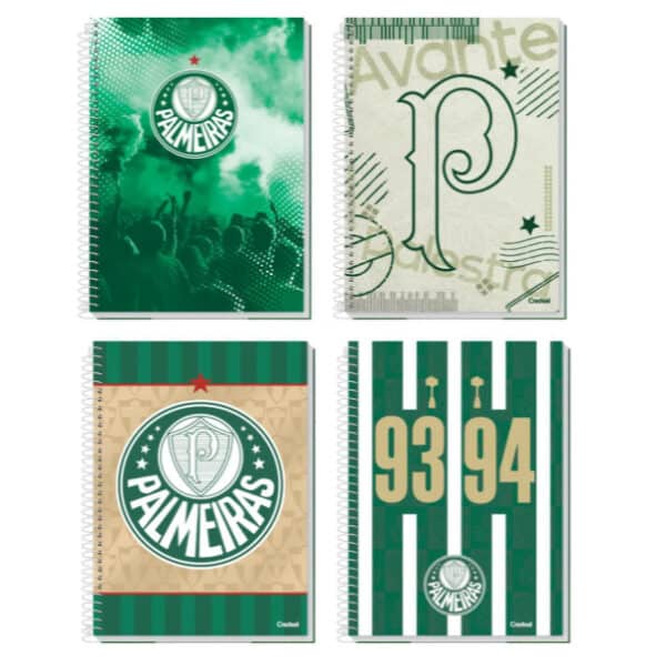 CADERNO UNIVERSITÁRIO PALMEIRAS | 10 MATÉRIAS | 160FLS - CREDEAL
