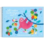 Caderno Desenho Capa Dura 80fls Preguiça/Capivara - Foroni - Imagem 3