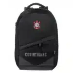 Mochila Esportiva Corinthians | Bolso Externo Zíper Transversal | Preta | Logo Bordado | Bolsos Laterais - Xeryus