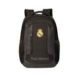 MOCHILA ESPORTIVA REAL MADRID | PRETA | ZIPER VERTICAL BOLSO FRONTAL | PORTA NOTEBOOK | BOLSOS LATERAIS - XERYUS