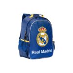 MOCHILA ESPORTIVA ESCOLAR BRASÃO REAL MADRID | AZUL | ALÇAS ACOLCHOADAS | BOLSOS LATERAIS - XERYUS - Imagem 2