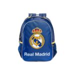 MOCHILA ESPORTIVA ESCOLAR BRASÃO REAL MADRID | AZUL | ALÇAS ACOLCHOADAS | BOLSOS LATERAIS - XERYUS