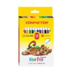 CANETINHA NEO-PEN GIGANTE HIDROGRAFICA |12 CORES - COMPACTOR