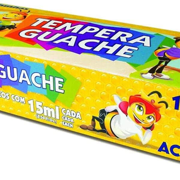 TINTA GUACHE 12 CORES | MULTIUSO - ACRILEX