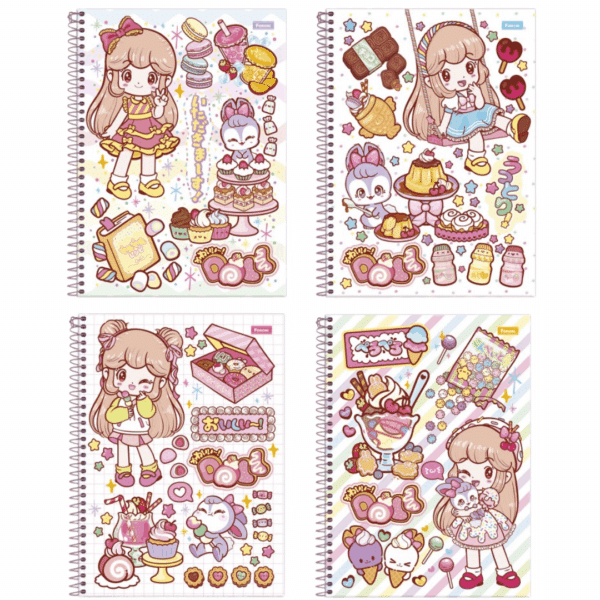 CADERNO UNIVERSITÁRIO DOLL | 10 MATÉRIAS | CAPA DURA | ESPIRAL | 160FLS - FORONI