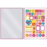 Caderno Universitário Amazzu Capivara e Preguiça | 10 Matérias | Capa Dura | 160fls | Adesivos | Espiral - Foroni - Imagem 6